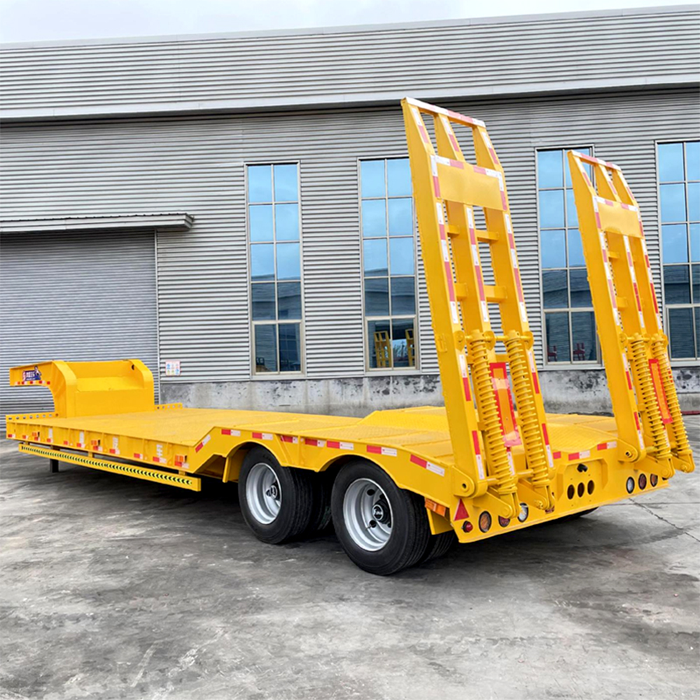 2 Axle 50 ton Low bed semi trailer