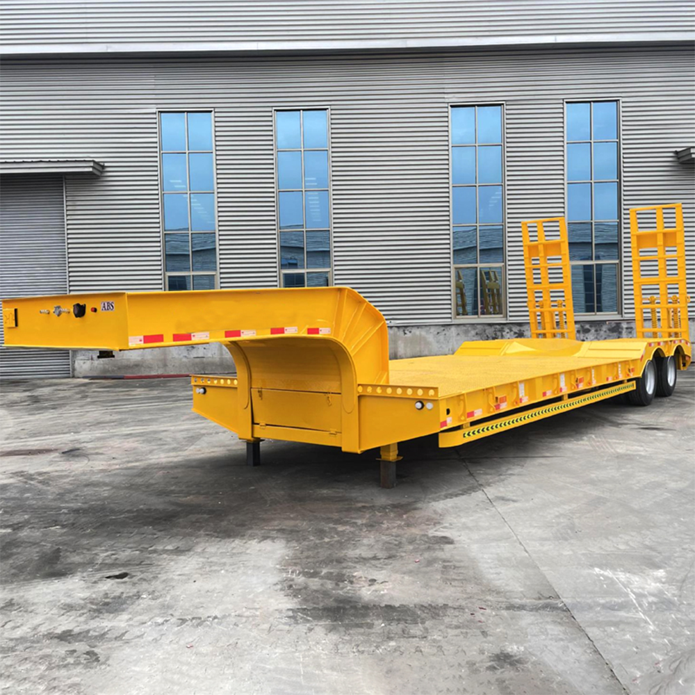 2 Axle 50 ton Low bed semi trailer