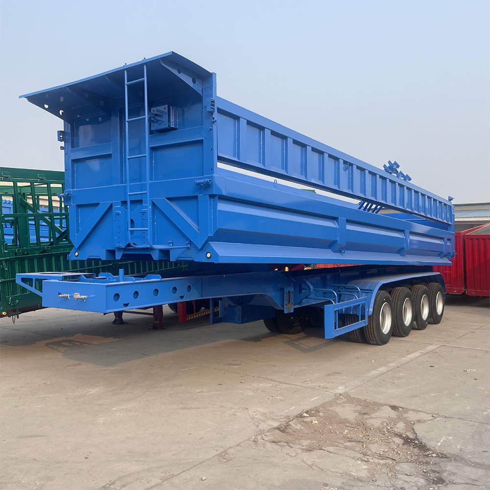 3 Axles 80 Tons U Shape Tipper Trailer