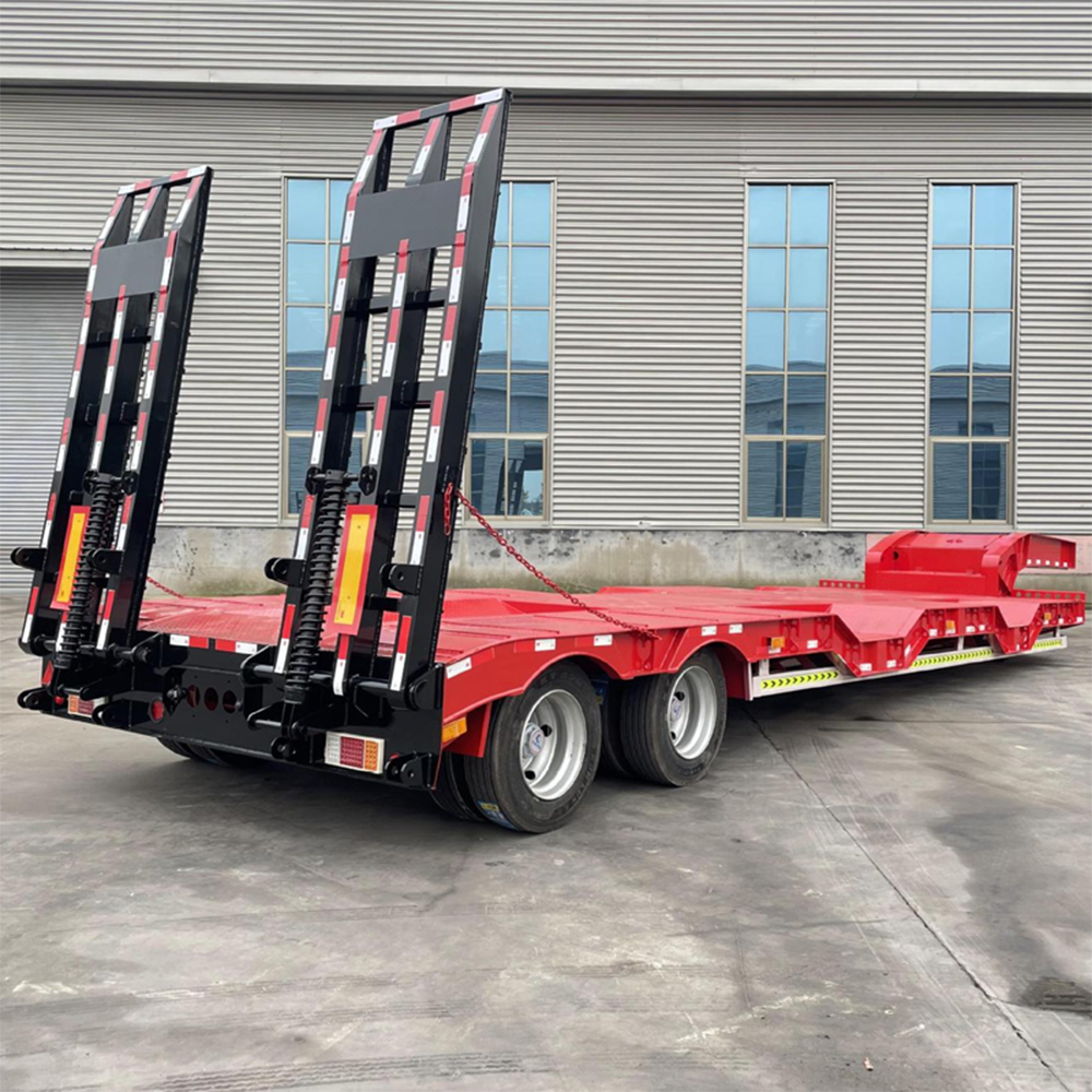 2 Axle 50 ton Low bed semi trailer