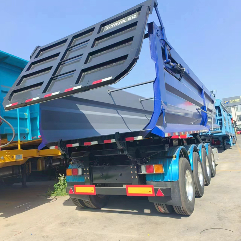 3 Axles 80 Tons U Shape Tipper Trailer
