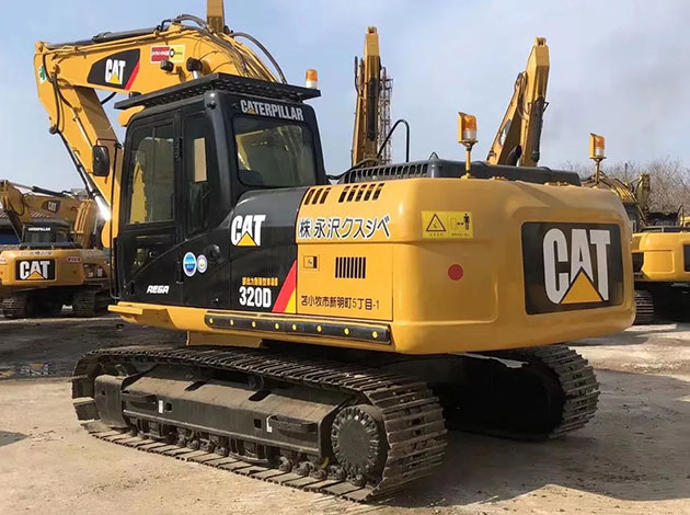 CAT 320D excavator with high performance, ideal for construction projects, featuring a powerful engine.