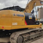 CAT 320D excavator with high performance, ideal for construction projects, featuring a powerful engine.