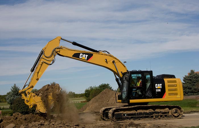 CAT 320E excavator with detailed specs